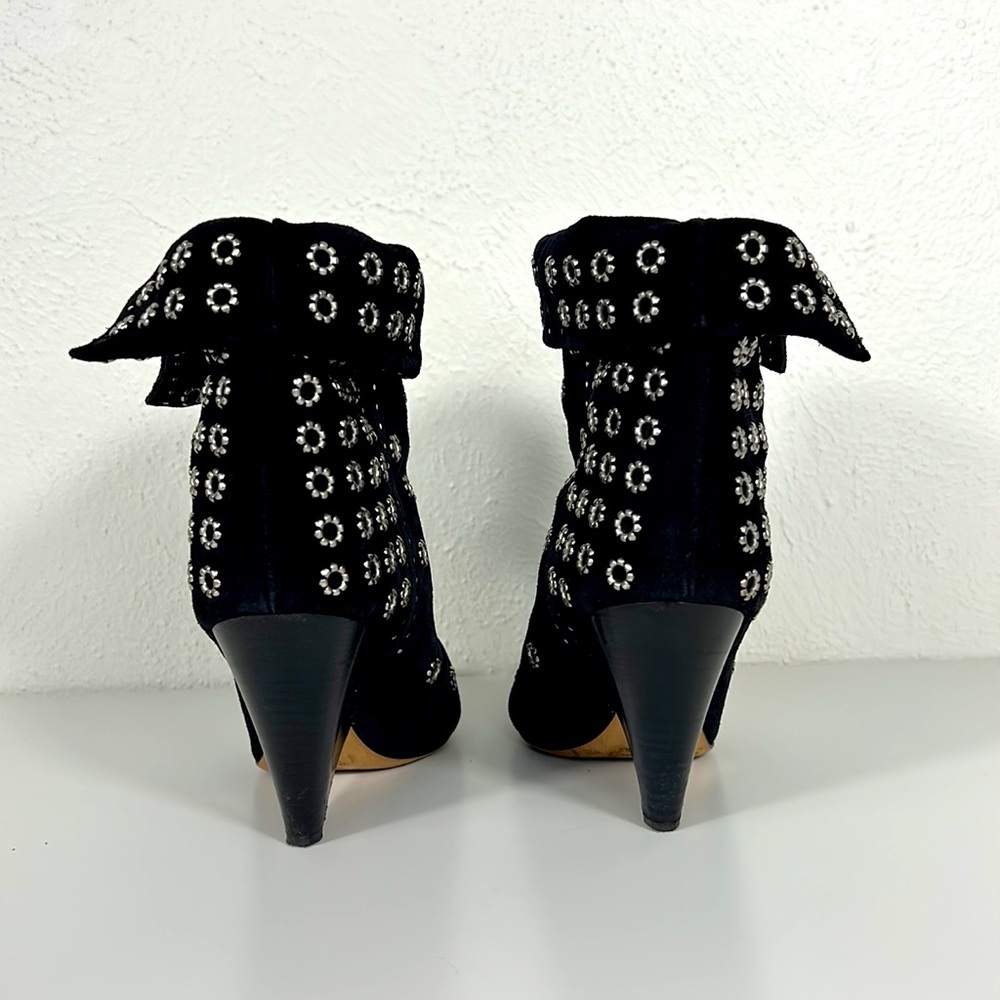 Isabel Marant Lakky Studded black suede booties 38 - Picture 10 of 11